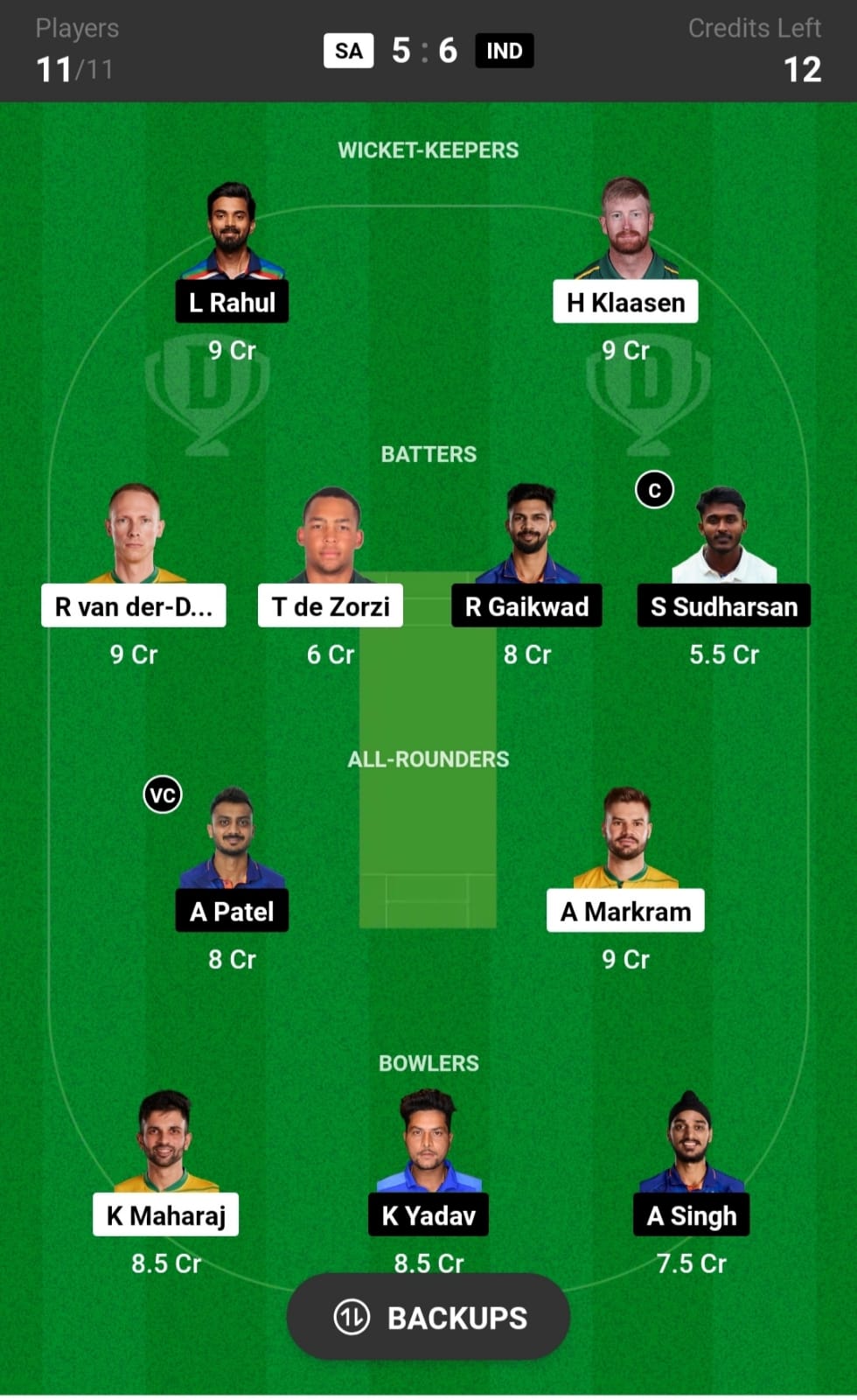 IND vs SA 3rd ODI Dream11 Captain and Vice Captain