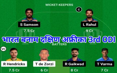 India vs South Africa dream11 Captain and vice captain in Hindi