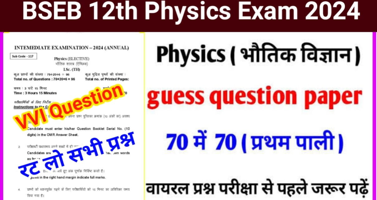 Intermediate Physics Viral Question Paper 2024